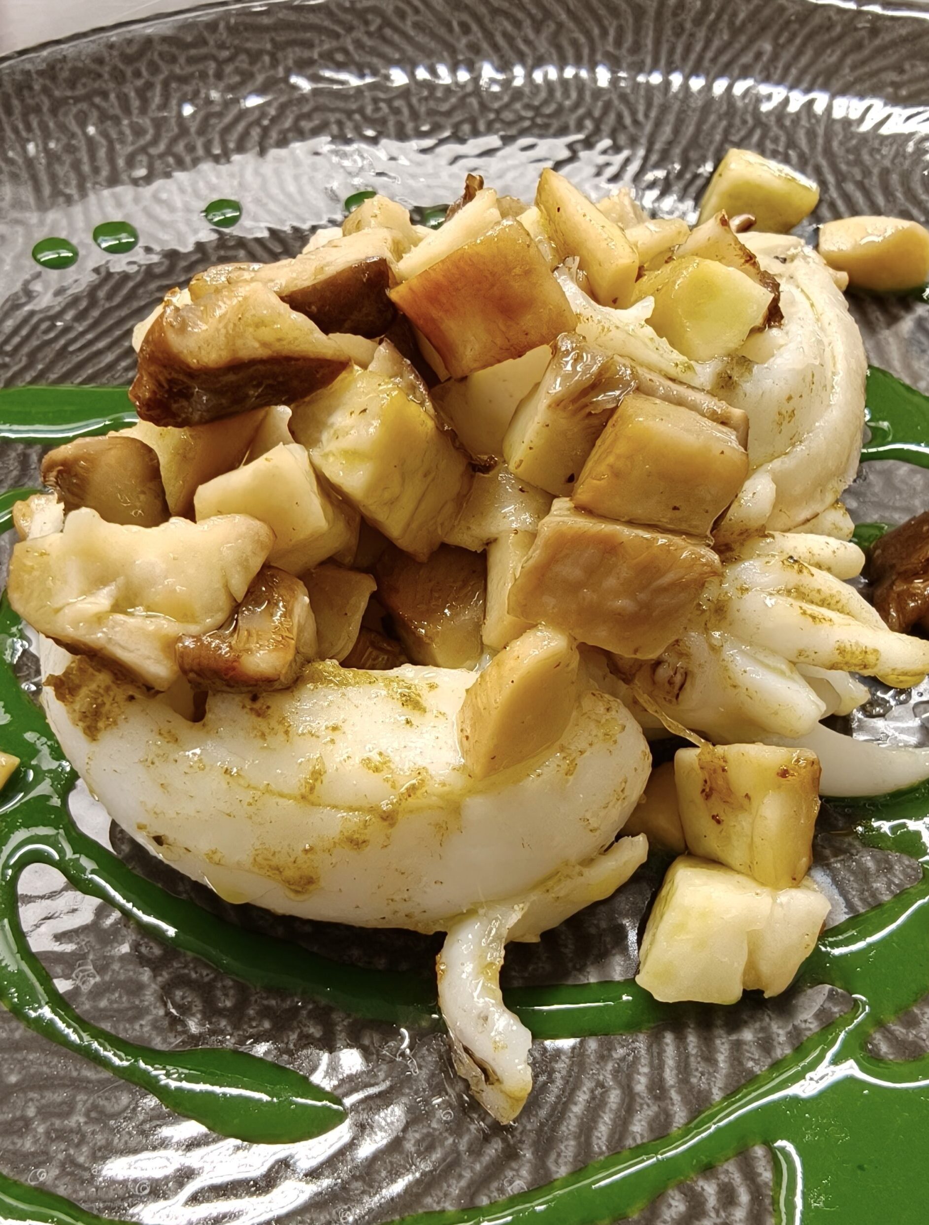 seppia e funghi antipasti amabile sezione menu